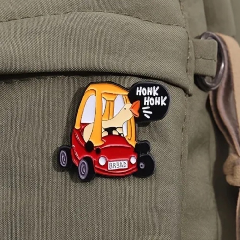 3/$25 Funny Goose Driving Toy Car “Honk Honk” Unisex Pin